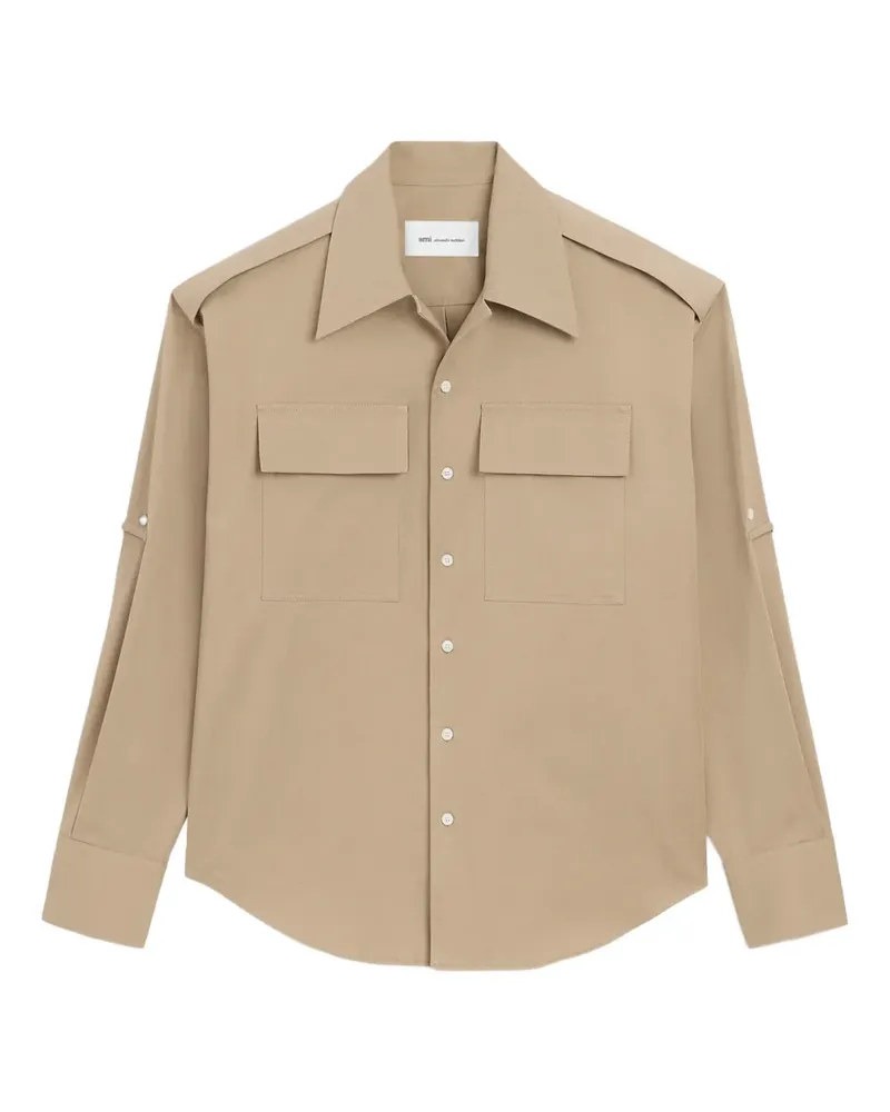 AMI Paris Hemd mit aufgesetzten Taschen - Nude Nude