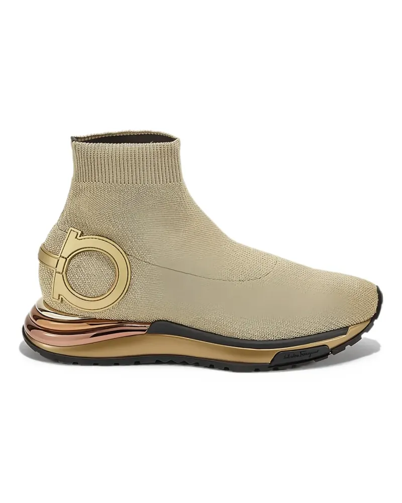 Ferragamo Gancini knit sneakers - Nude Nude
