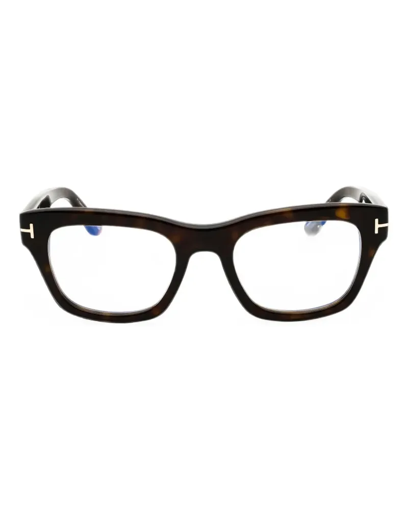 Tom Ford Eckige Brille in Schildpattoptik - Braun Braun