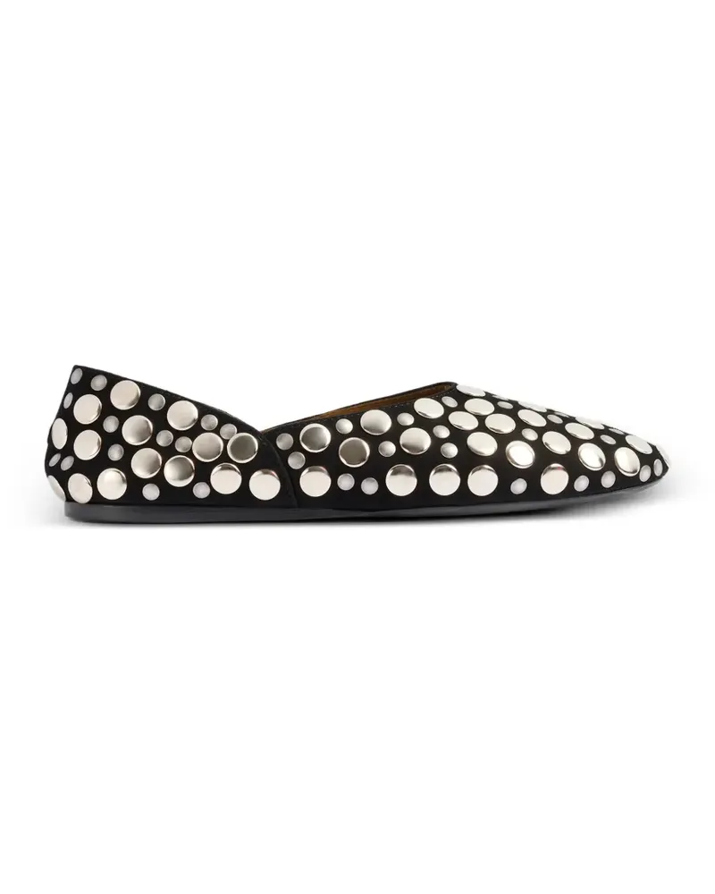 KHAITE Jane studded ballet flats - Schwarz Schwarz
