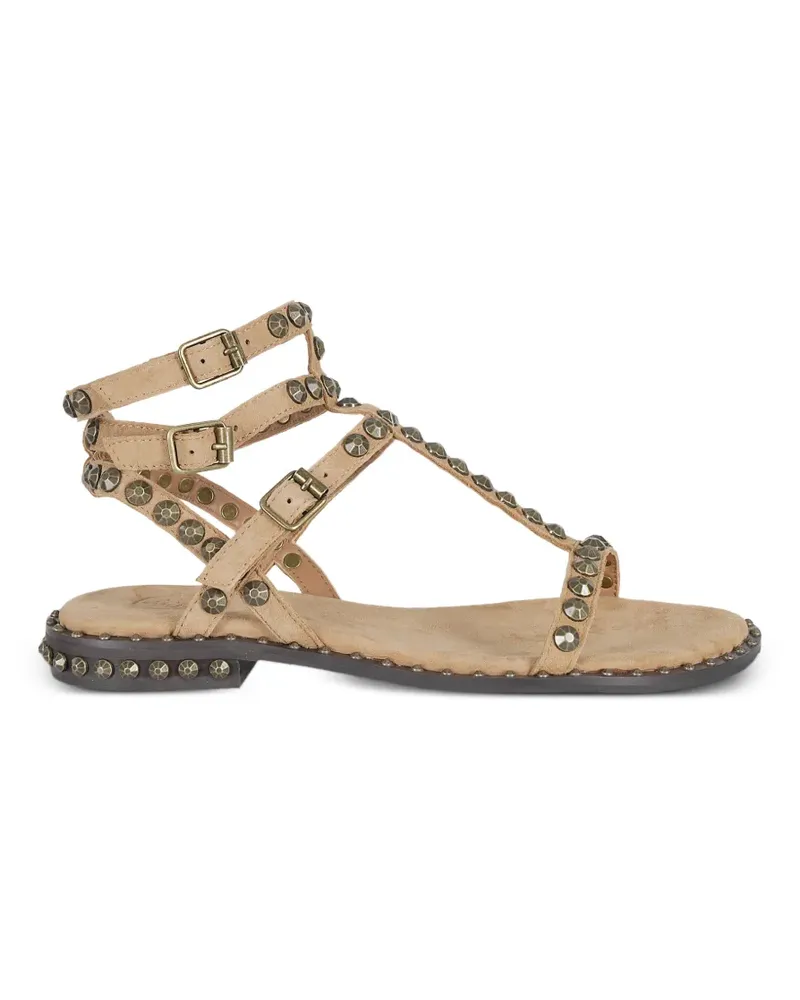 ash Play stud-embellished suede sandals - Nude Nude