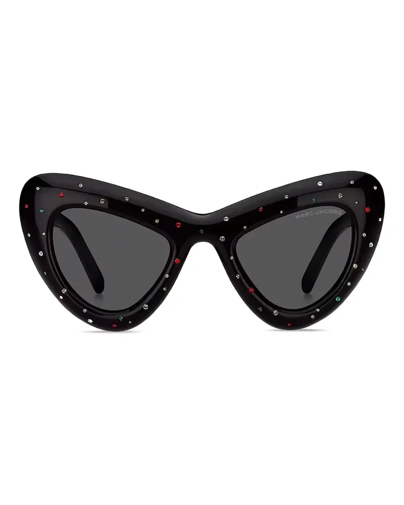 Marc Jacobs 798 Cat-Eye-Sonnenbrille mit Kristallen - Schwarz Schwarz