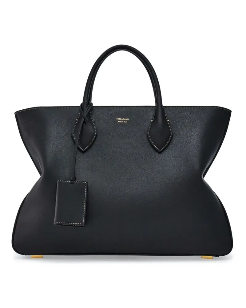 Ferragamo Shopper mit Logo-Print - Schwarz Schwarz