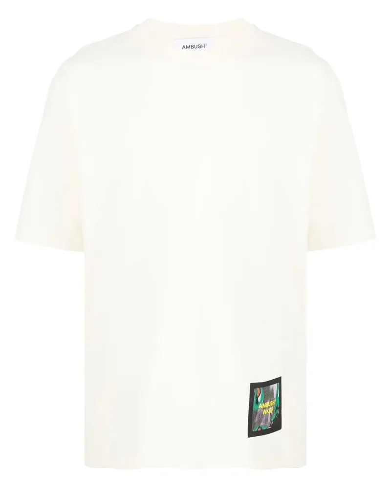 AMBUSH WKSP T-Shirt mit Logo-Patch - Nude Nude