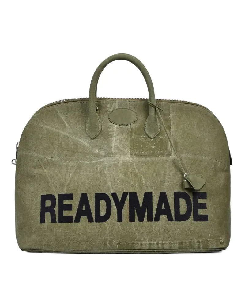 READYMADE large Daily logo-print tote bag - Grün Grün
