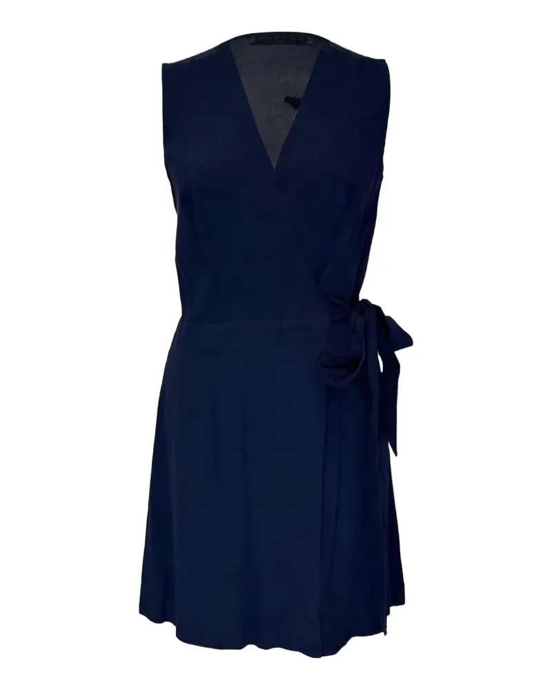 Sandro Kreppkleid mit V-Ausschnitt - Blau Blau