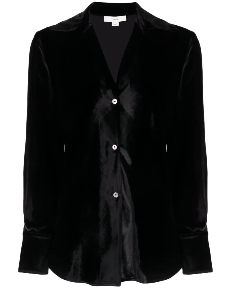 Vince Klassisches Hemd - Schwarz Schwarz