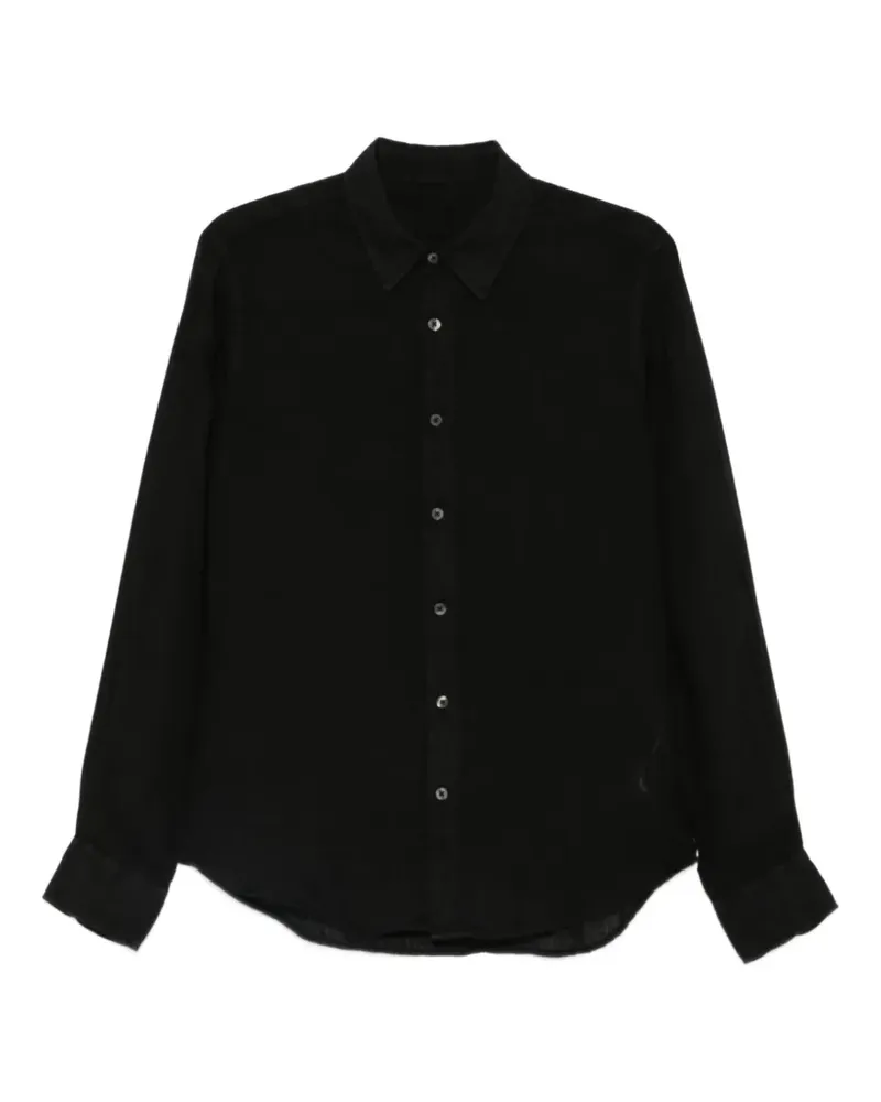 120% Lino long-sleeve shirt - Schwarz Schwarz