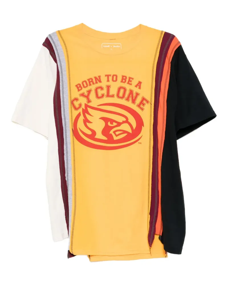 NEEDLES T-Shirt mit Slogan-Print - Gelb Gelb