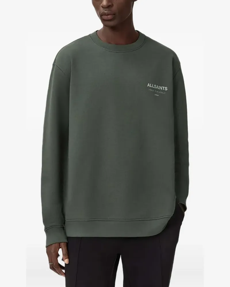 AllSaints Underground text crew-neck sweater - Grün Grün