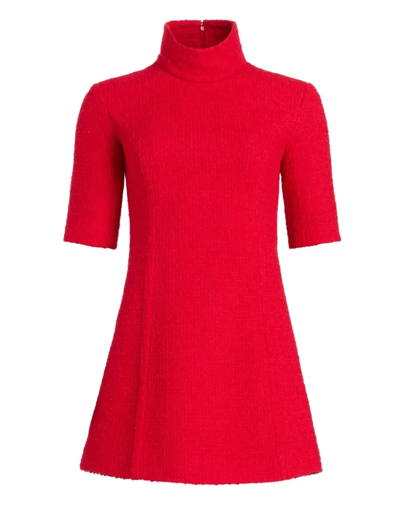 Patou Tweed-Kleid mit Stehkragen - Rot Rot