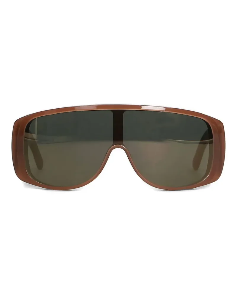 RETROSUPERFUTURE 5VP Sonnenbrille mit Shield-Gestell - Braun Braun
