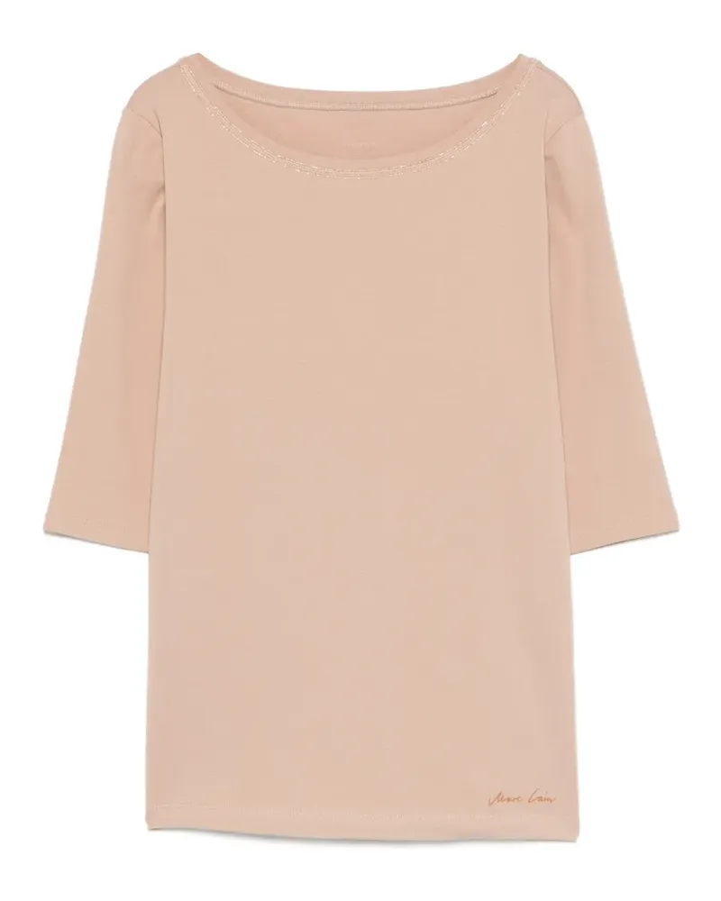 Marc Cain T-Shirt mit Rundhalsausschnitt - Nude Nude