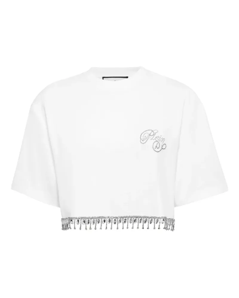 Philipp Plein Signature Cropped-T-Shirt - Weiß Weiß