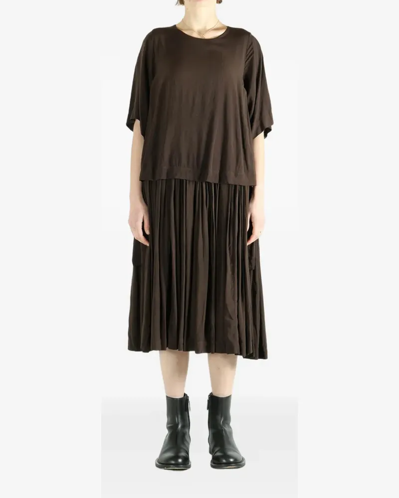 Casey Casey Midikleid mit Falten - Braun Braun