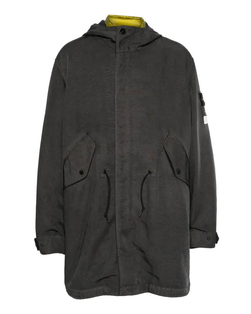 Stone Island 7100013 Dense Oxford-Parka aus Nylon - Grau Grau