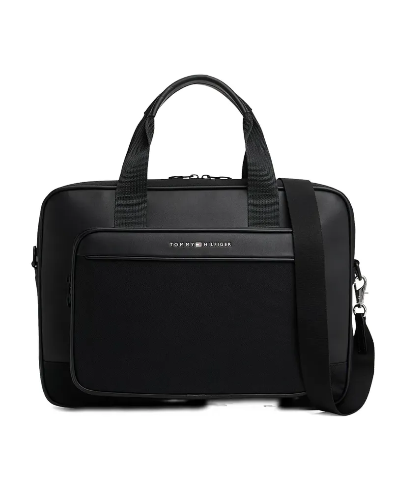 Tommy Hilfiger Laptoptasche mit Reißverschluss - Schwarz Schwarz