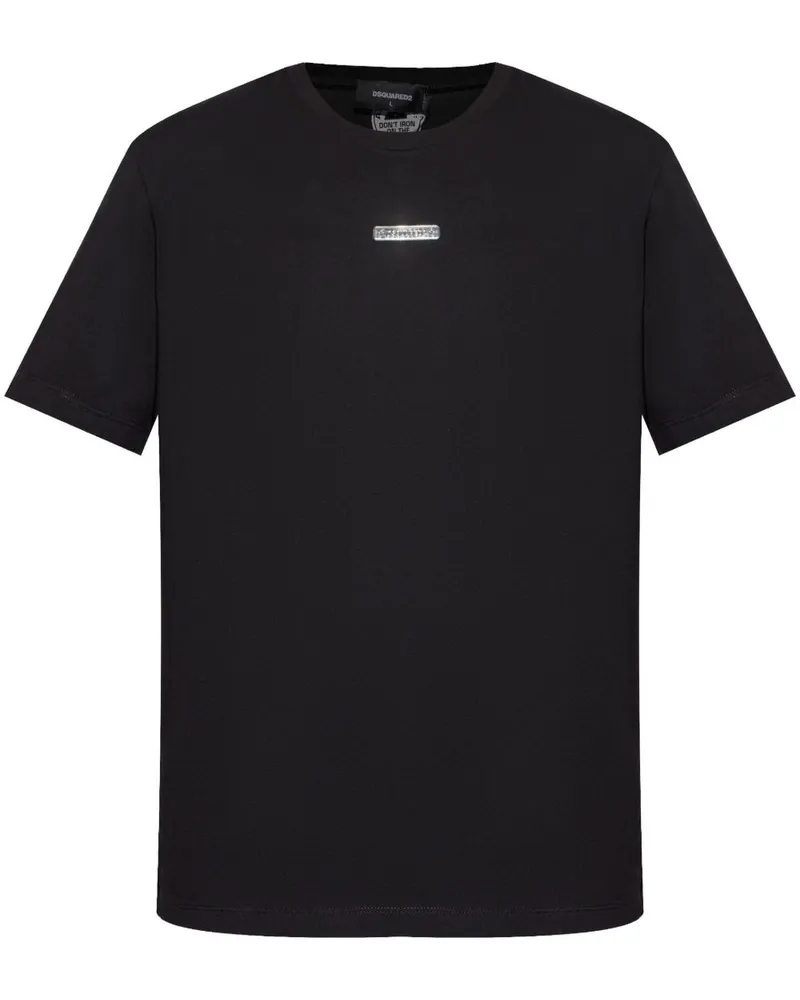 Dsquared2 T-Shirt mit Logo-Schild - Schwarz Schwarz