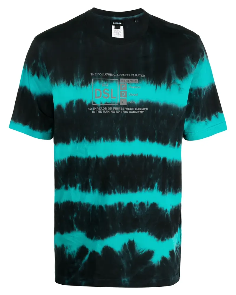 Diesel T-Shirt mit aufgesetzter Tasche - Blau Blau