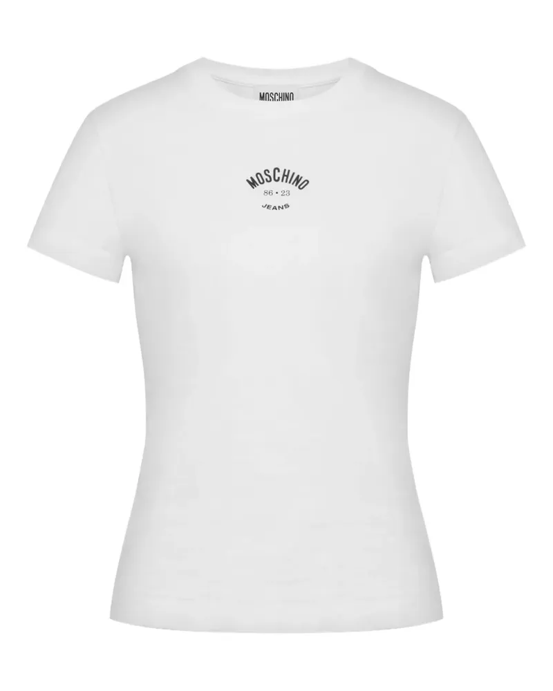 Moschino T-Shirt mit Logo-Print - Weiß Weiß