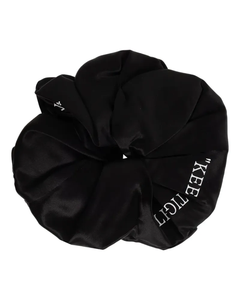 OFF-WHITE Keep Tight silk scrunchie - Schwarz Schwarz