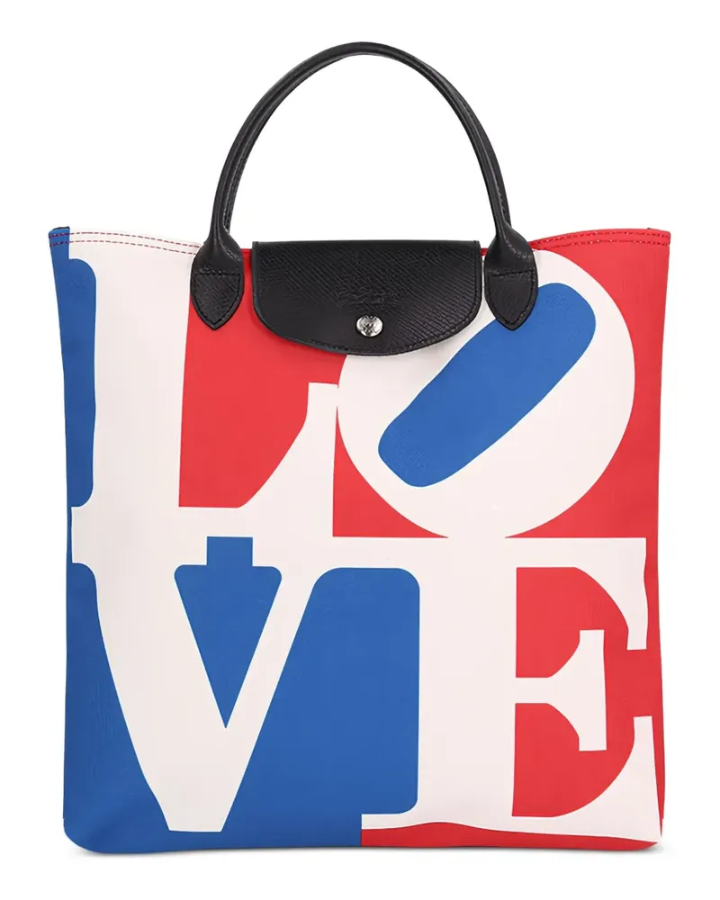 Longchamp x Robert Indiana Tote Bag mit Love-Print - Weiß Weiß