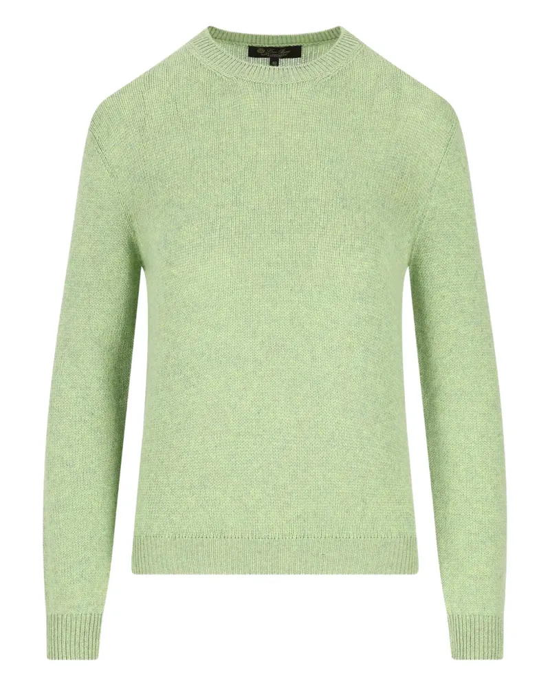 Loro Piana Gerippter Strick mit Rundhalsausschnitt - Grün Grün