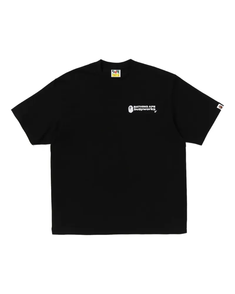 BAPE logo-print T-shirt - Schwarz Schwarz
