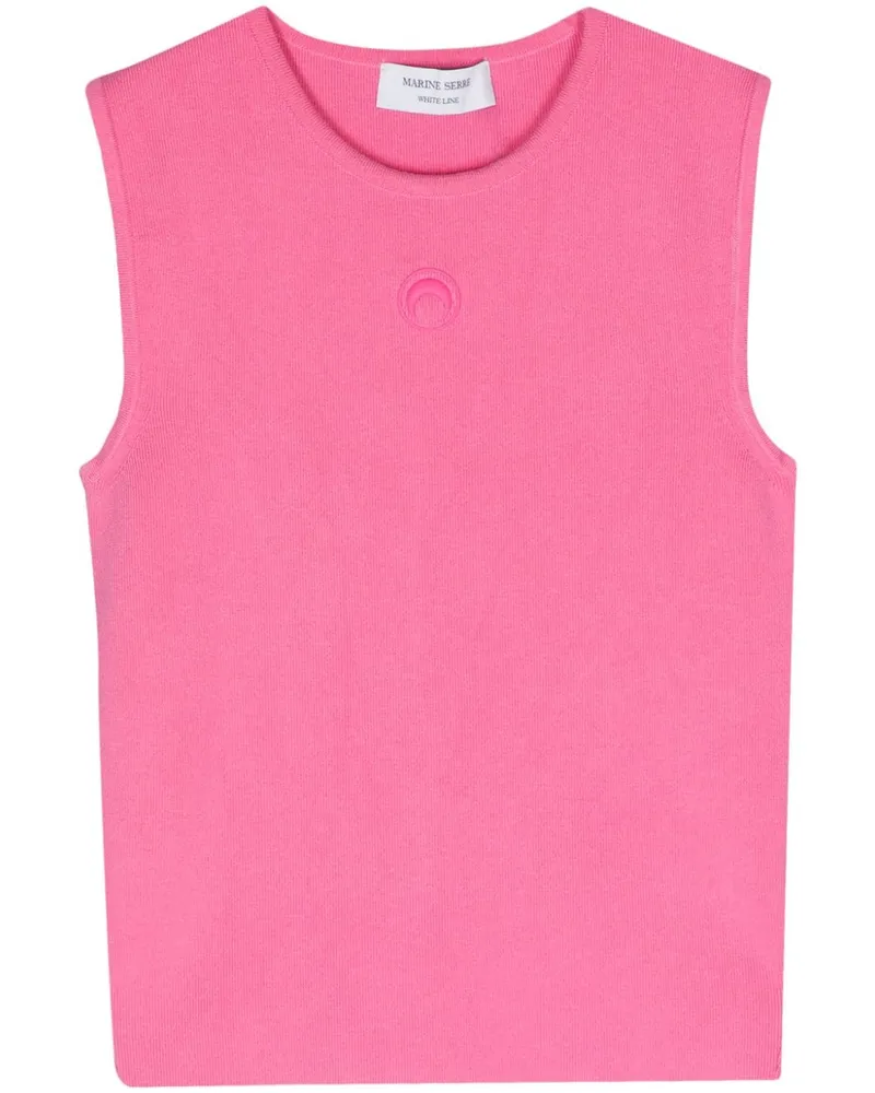 Marine Serre Gestricktes Core Tanktop - Rosa Rosa