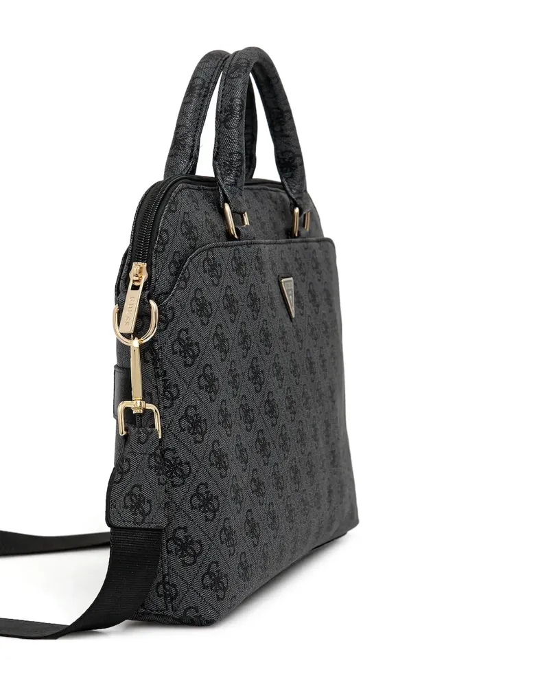 Guess Laptoptasche mit Logo-Schild - Schwarz Schwarz