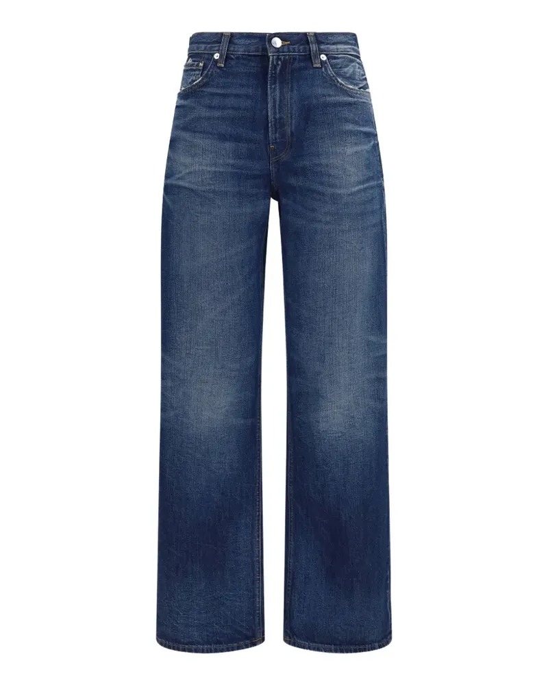Haikure Korea high-rise straigh-leg jeans - Blau Blau