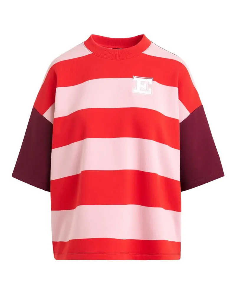 Essentiel Gestreiftes T-Shirt - Rot Rot