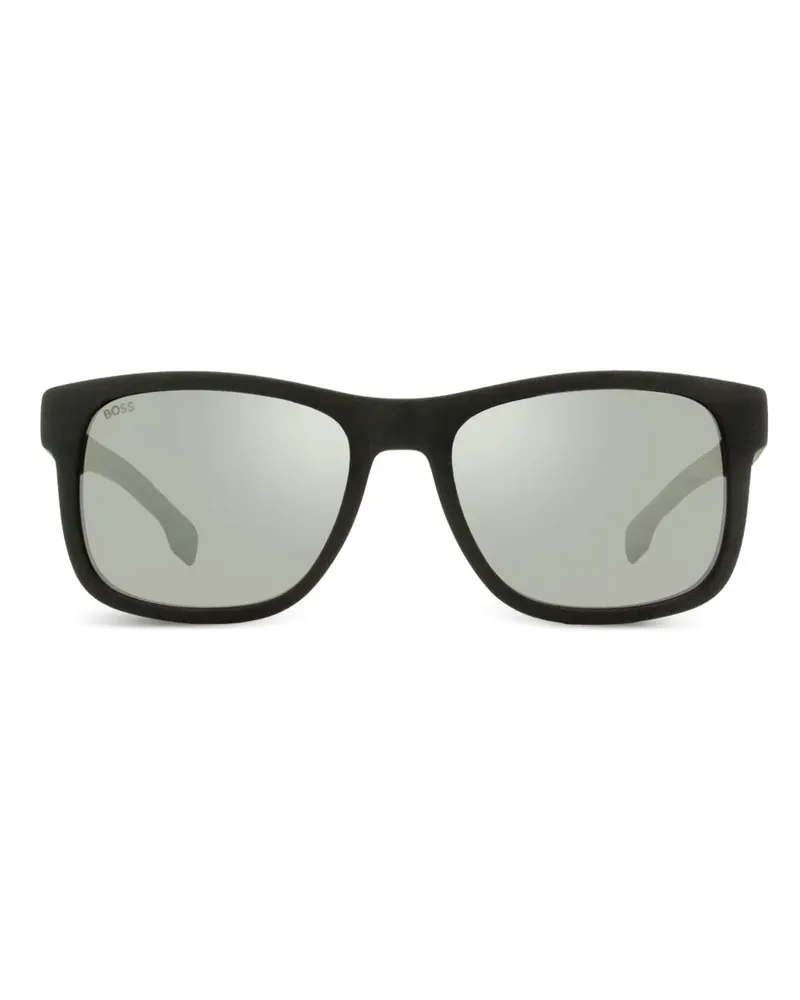 HUGO BOSS Sonnenbrille mit eckigem Gestell - Schwarz Schwarz