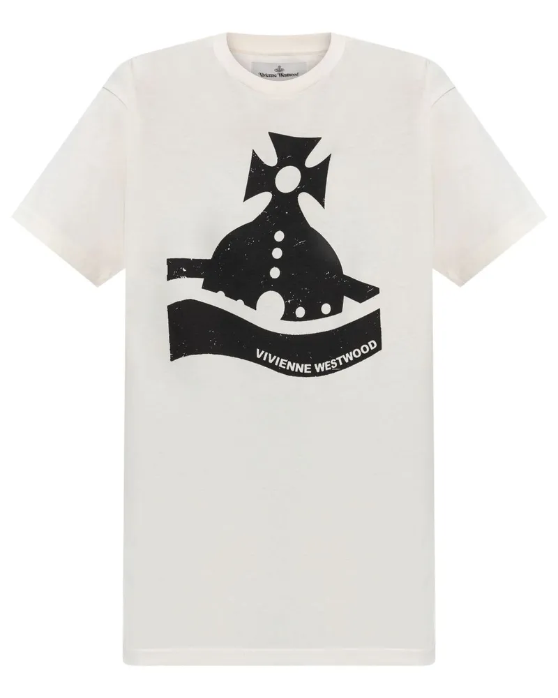Vivienne Westwood Signature Sunken Orb logo-print t-shirt Weiß