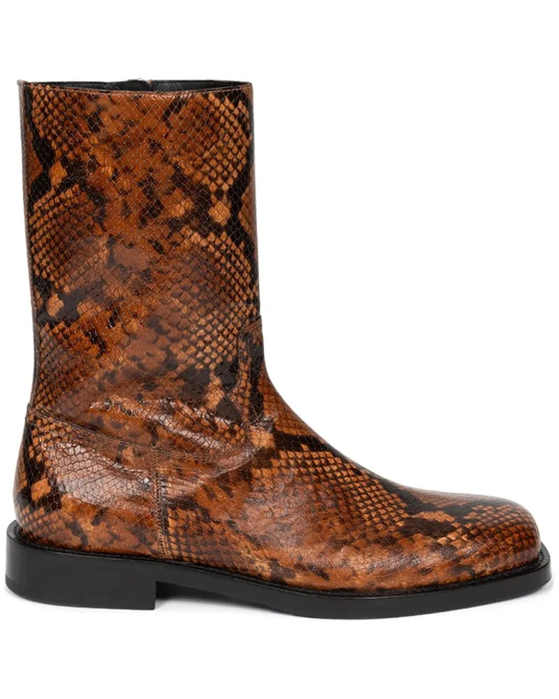 Dries van Noten Knöchelhohe Stiefel Braun