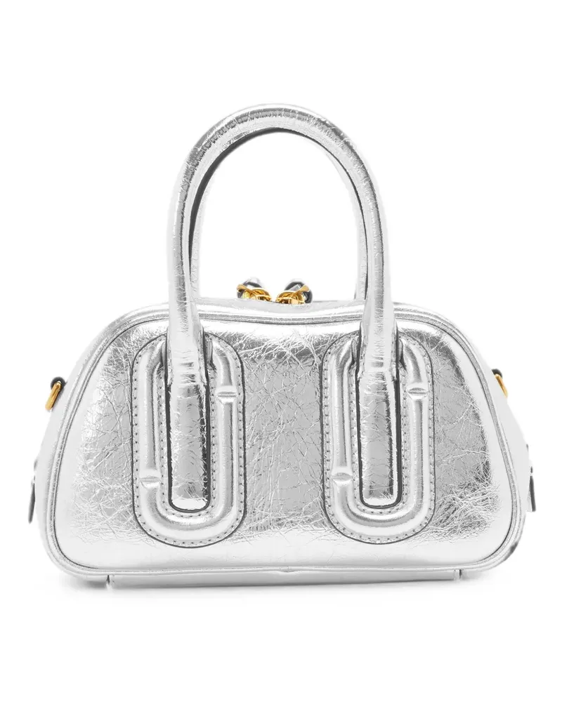 Marc Jacobs Babe Mini-Henkel aus Metallic-Leder - Silber Silber