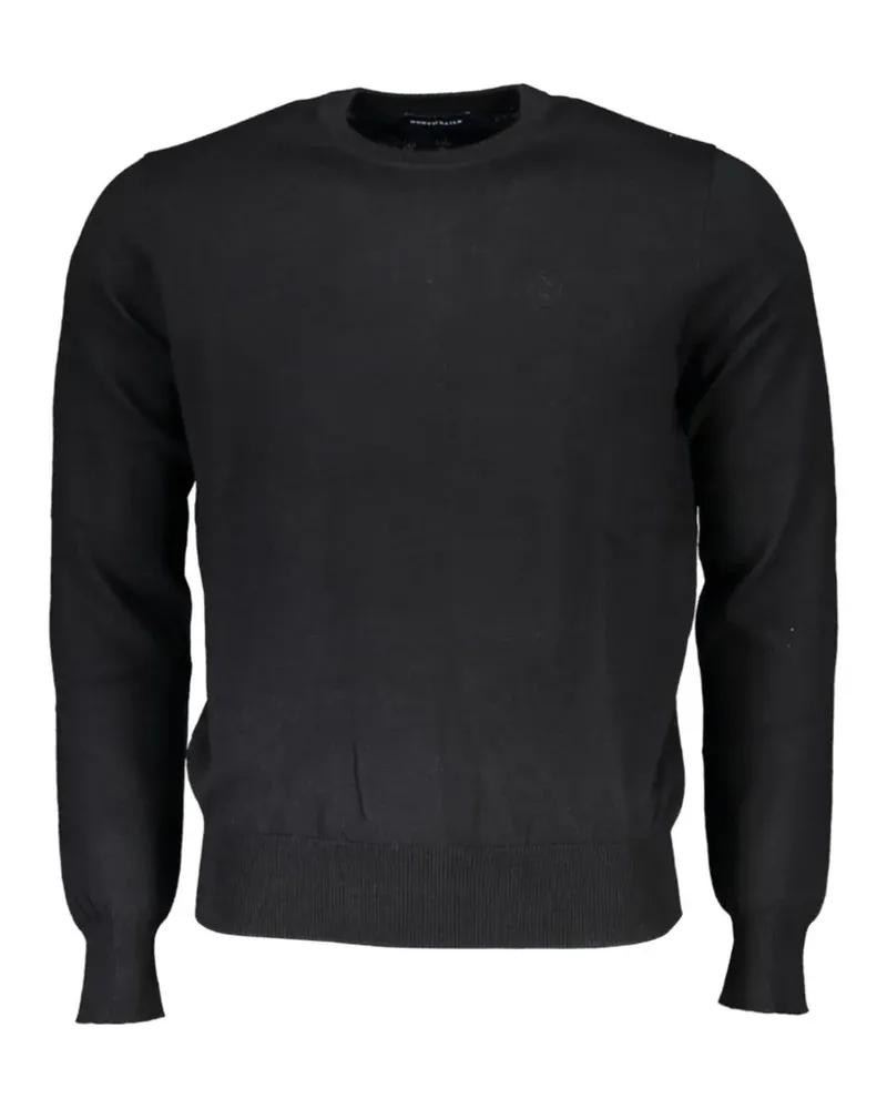 North Sails logo-embroidered crew-neck sweater - Schwarz Schwarz