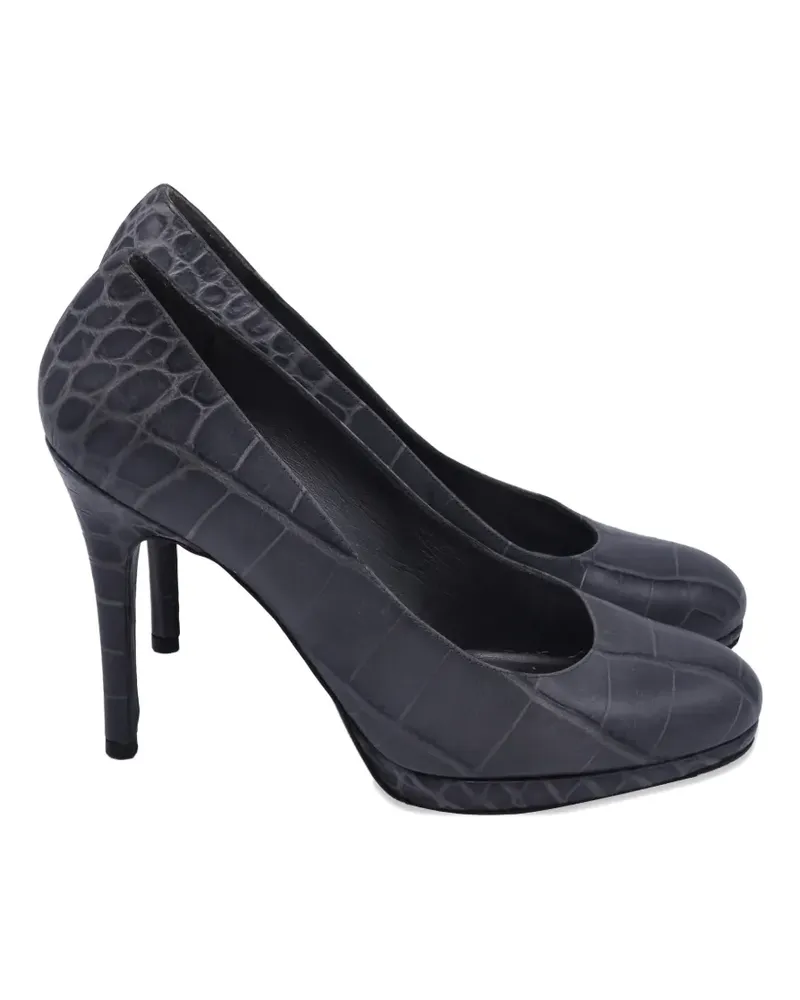 Stuart Weitzman embossed round pumps - Grau Grau