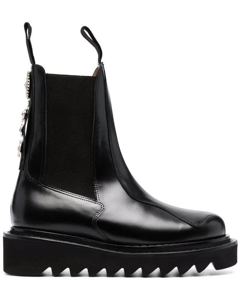 Toga Stiefeletten mit Profilsohle - Schwarz Schwarz