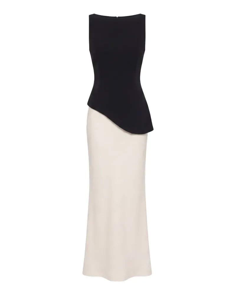 Reformation Asymmetrisches Aveline Kleid - Schwarz Schwarz