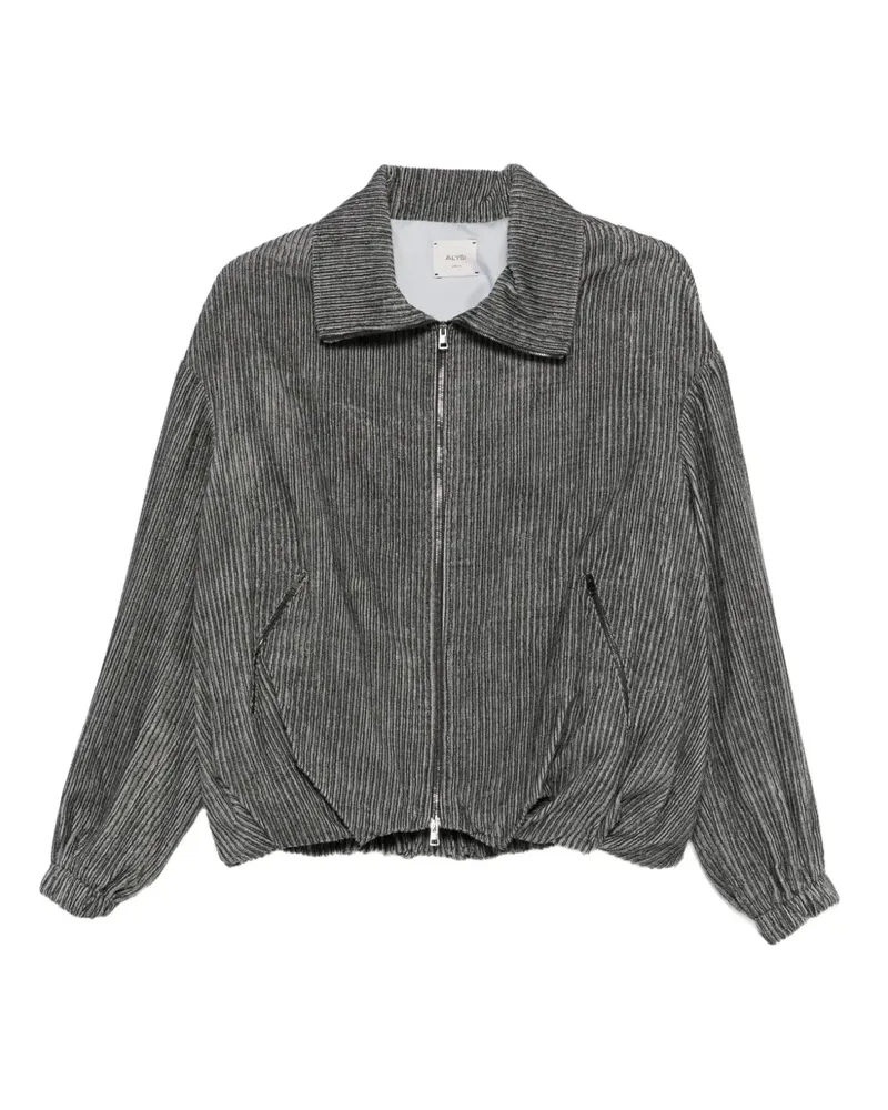 ALYSI Cordjacke mit Reißverschluss - Grau Grau