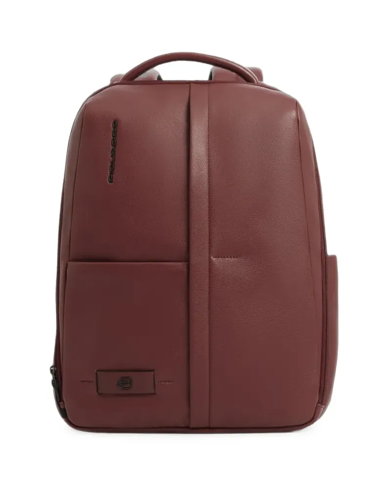 Piquadro leather backpack - Braun Braun