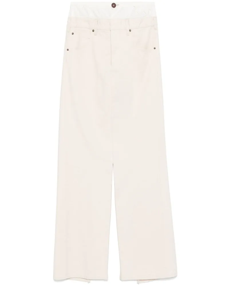 Maison Margiela Midirock aus Denim - Nude Nude