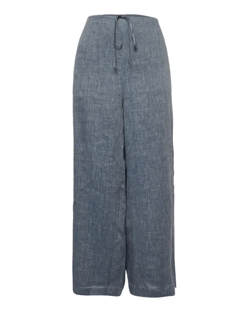 Theory drawstring wide-leg trousers - Blau Blau