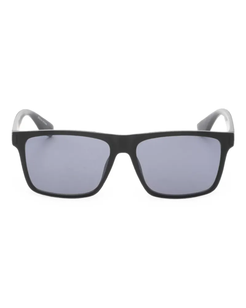 Calvin Klein Matte Sonnenbrille mit eckigem Gestell - Schwarz Schwarz