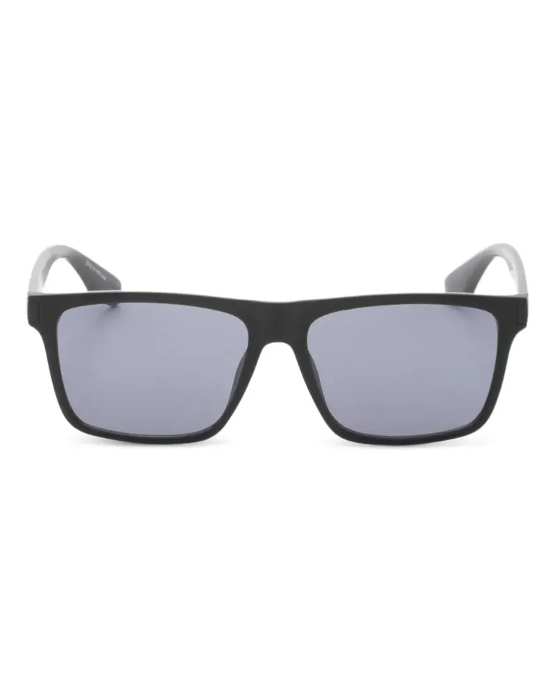 Calvin Klein Matte Sonnenbrille mit eckigem Gestell - Schwarz Schwarz