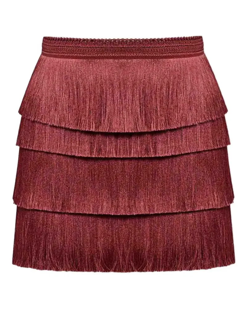 Pat Bo x Camila Coelho Amber fringed mini skirt - Braun Braun