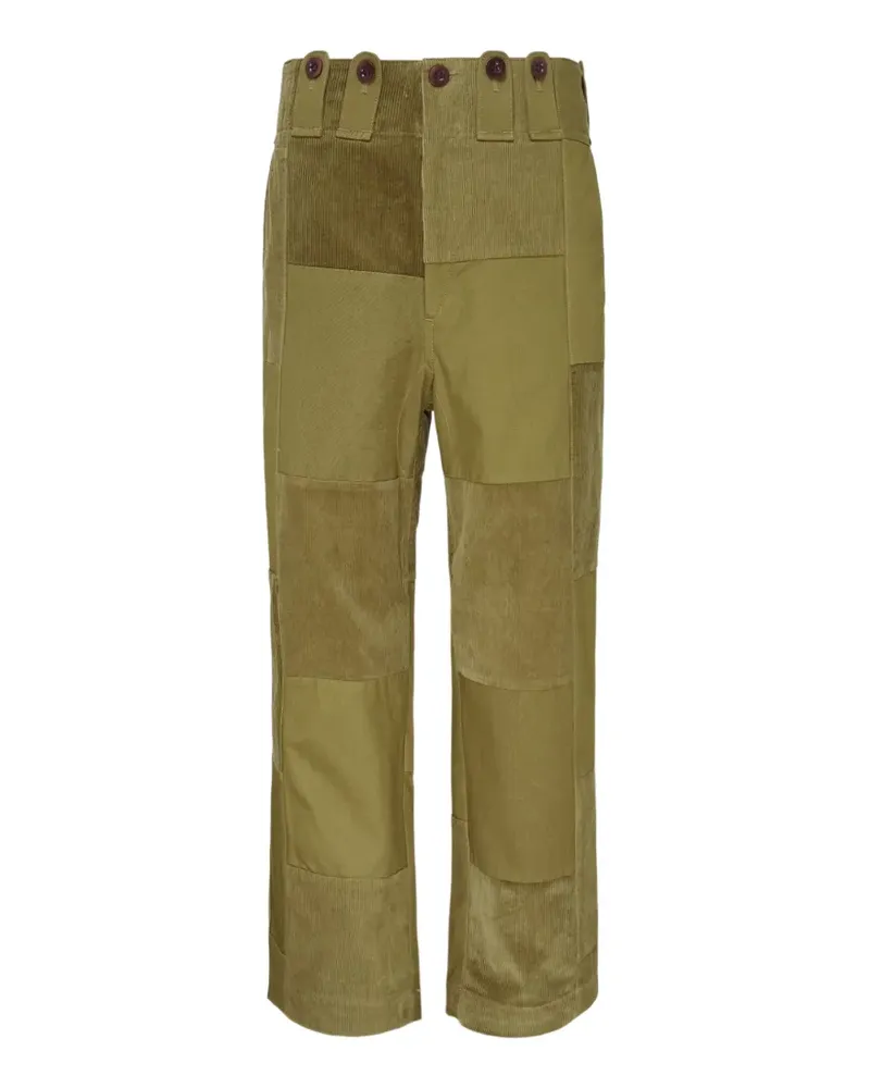 Junya Watanabe patchwork corduroy trousers - Grün Grün