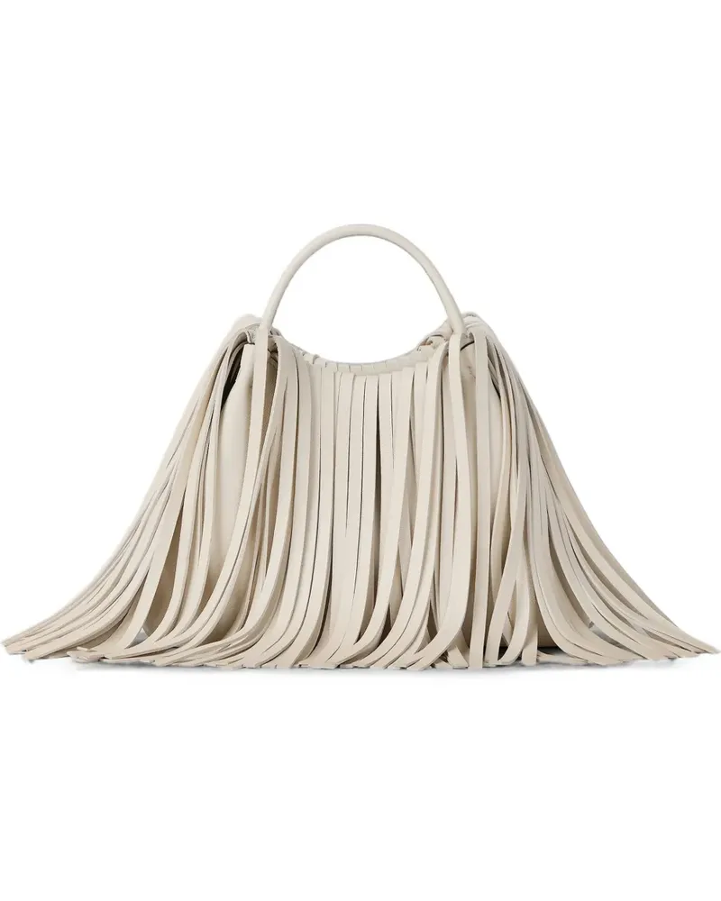 Givenchy Nano Facet Beuteltasche aus Leder mit Fransen - Nude Nude