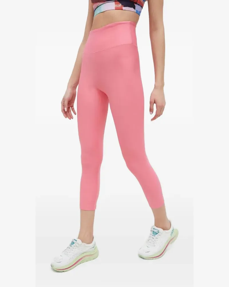 Casall Cropped-Leggings mit hohem Bund - Rosa Rosa